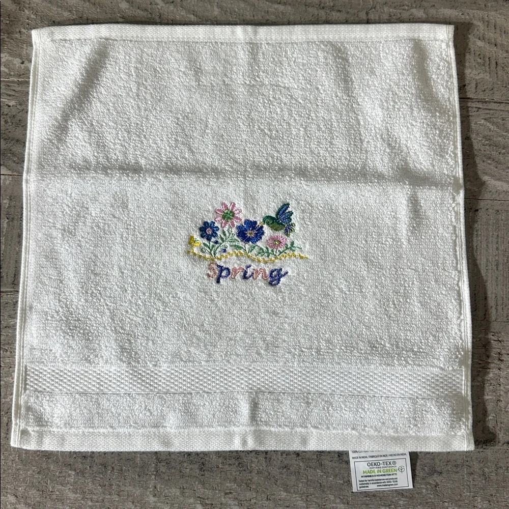 All Four Seasons Machine Home Embroidered Set of 4 Kitchen Bathroom Towels New